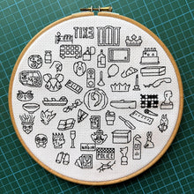 Load image into Gallery viewer, Inside No. 9 cross stitch blackwork pattern