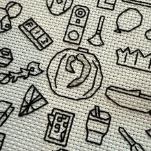 Load image into Gallery viewer, Inside No. 9 cross stitch blackwork pattern