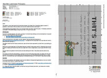 Load image into Gallery viewer, Lawnmower quote cross stitch pattern